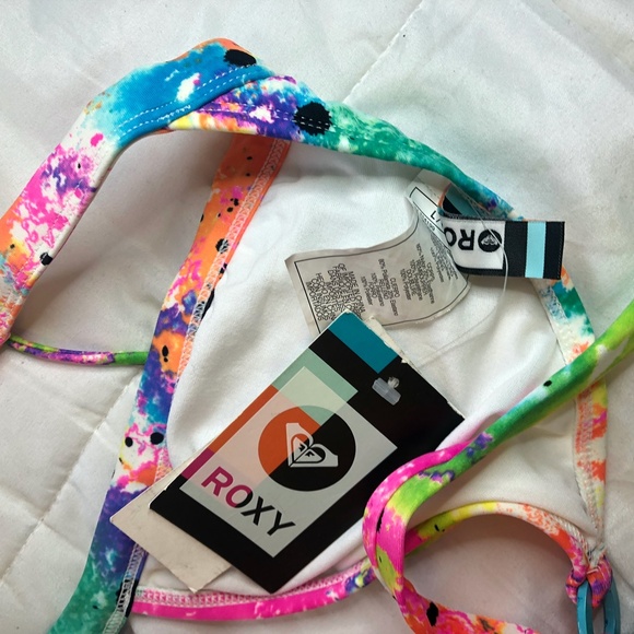 NWT Roxy Multi Color Junior Large Bikini Set - Picture 3 of 5